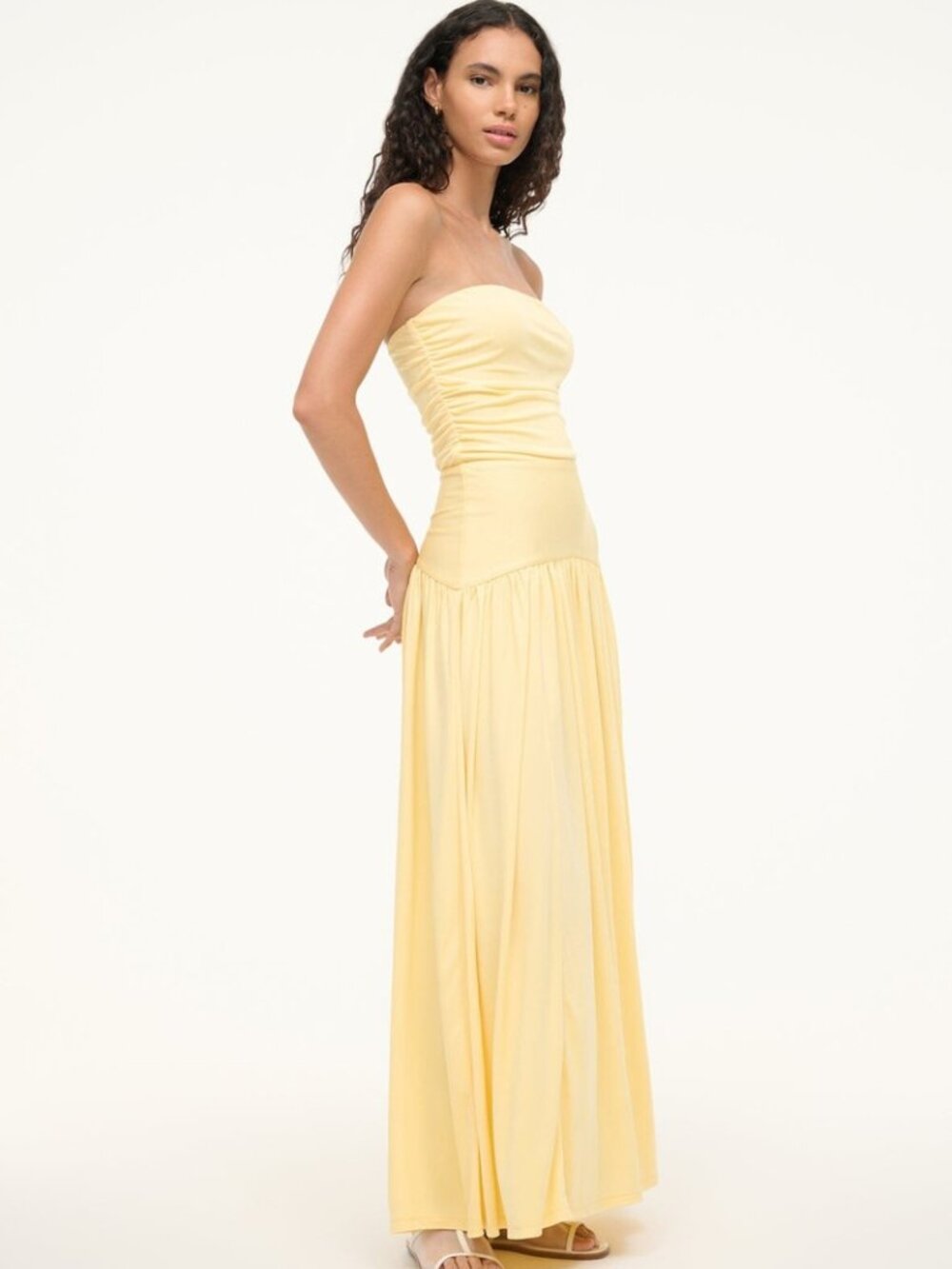 STAUD Strapless Yellow Maxi Dress - Picture 5 of 16